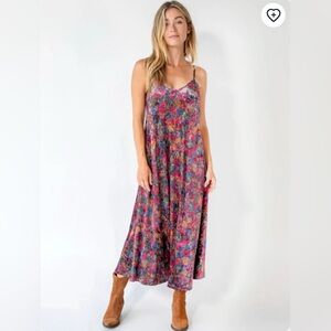 Natural Life Gracie Velvet Slip Maxi Dress